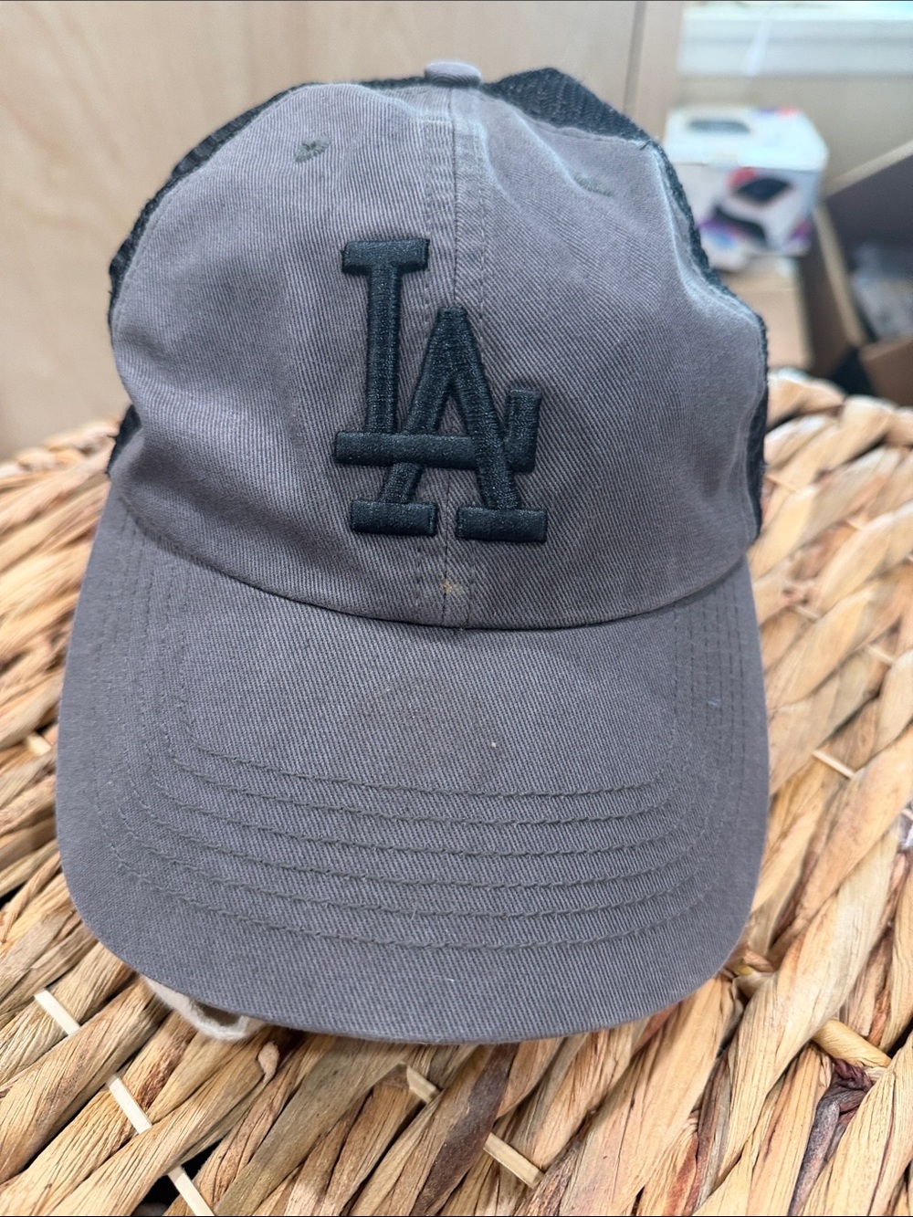 Los Angeles Dodgers Grey/Black Trucker Hat